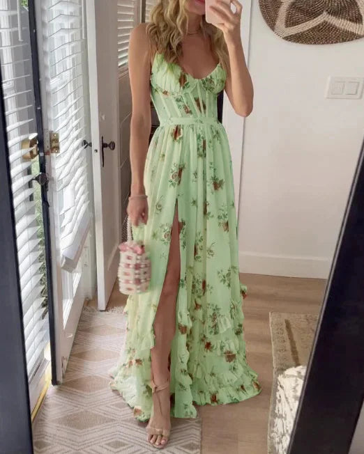Scarlett | Robe longue fleurie et romantique