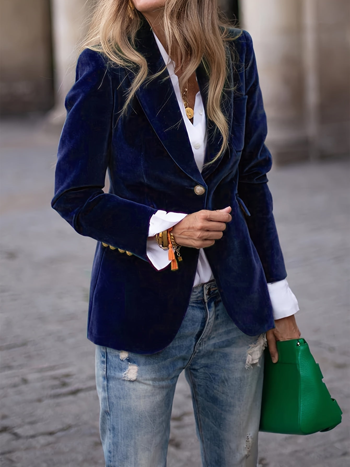 Veste de costume Vincent en velours coupe ajustée