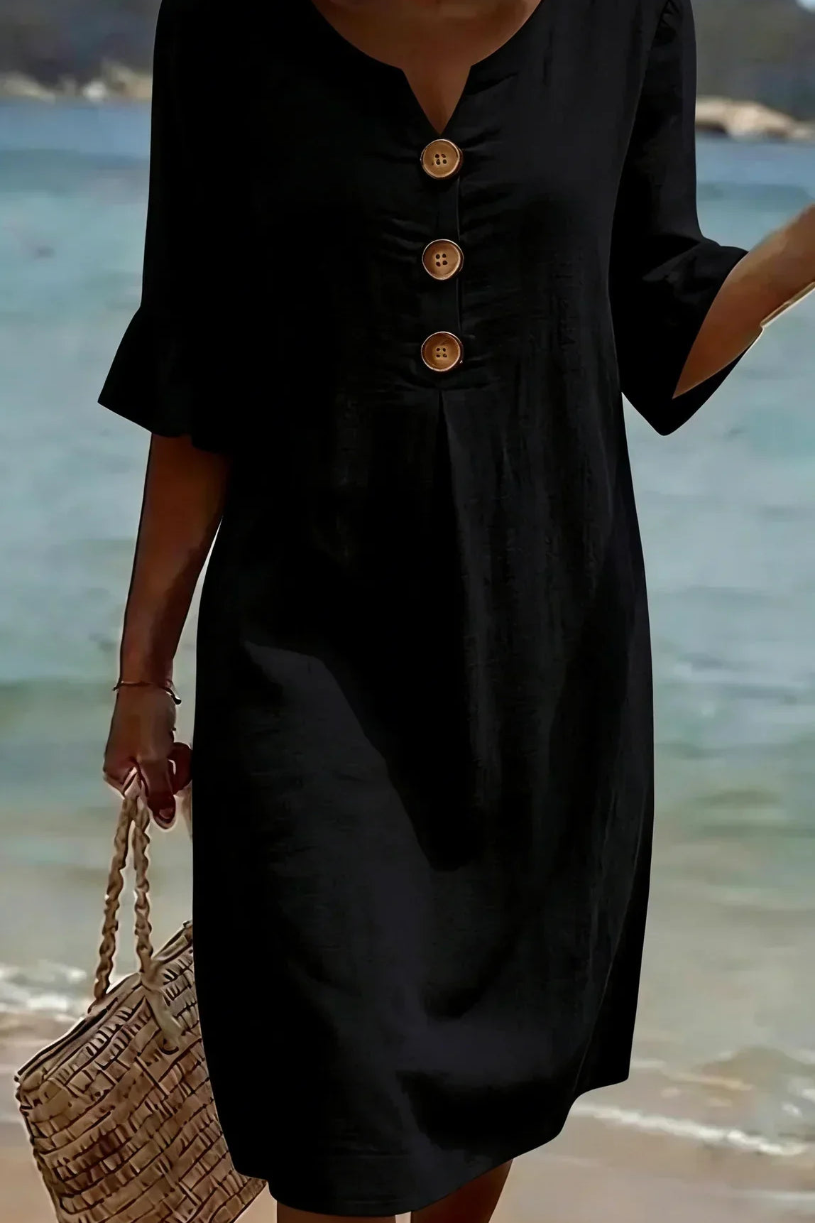Radmila™ | Robe longue texturée à manches longues