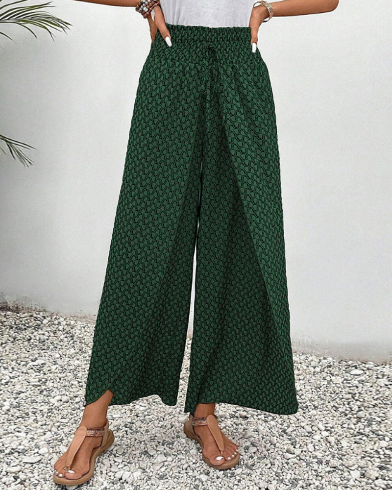 Catherine – Pantalon large smocké