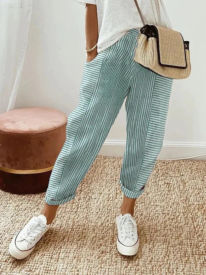 Jennifer – Pantalon classique rayé