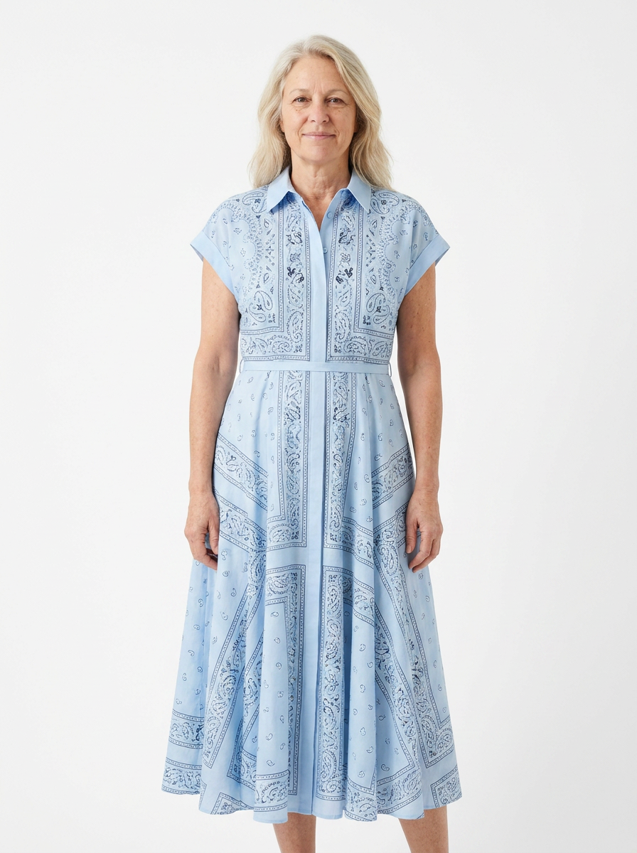 Eleanor™ - Robe Midi Trapèze Paisley