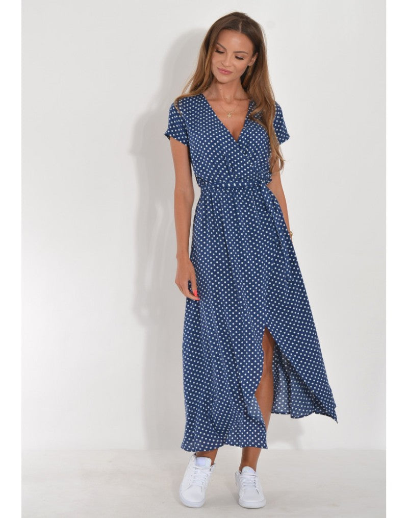 Judy | Robe florale élégante à col en V